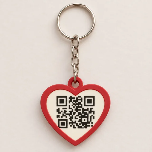 Llavero Corazón con Código QR